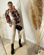 Lade das Bild in den Galerie-Viewer, Hemdjacke mit Karomuster, rot