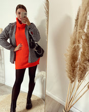 Lade das Bild in den Galerie-Viewer, Hemdjacke mit Hahnentrittmuster, schwarz/weiß