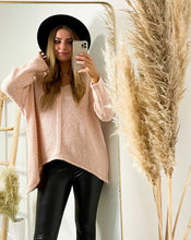 Lade das Bild in den Galerie-Viewer, Strickpullover oversize, apricot