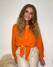 Lade das Bild in den Galerie-Viewer, Musselin-Blusenhemd, orange