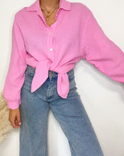 Lade das Bild in den Galerie-Viewer, Musselin-Blusenhemd, pink