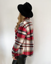 Lade das Bild in den Galerie-Viewer, Hemdjacke mit Karomuster, rot