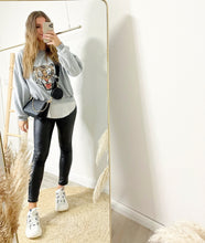 Lade das Bild in den Galerie-Viewer, Leggins in Lederoptik, schwarz